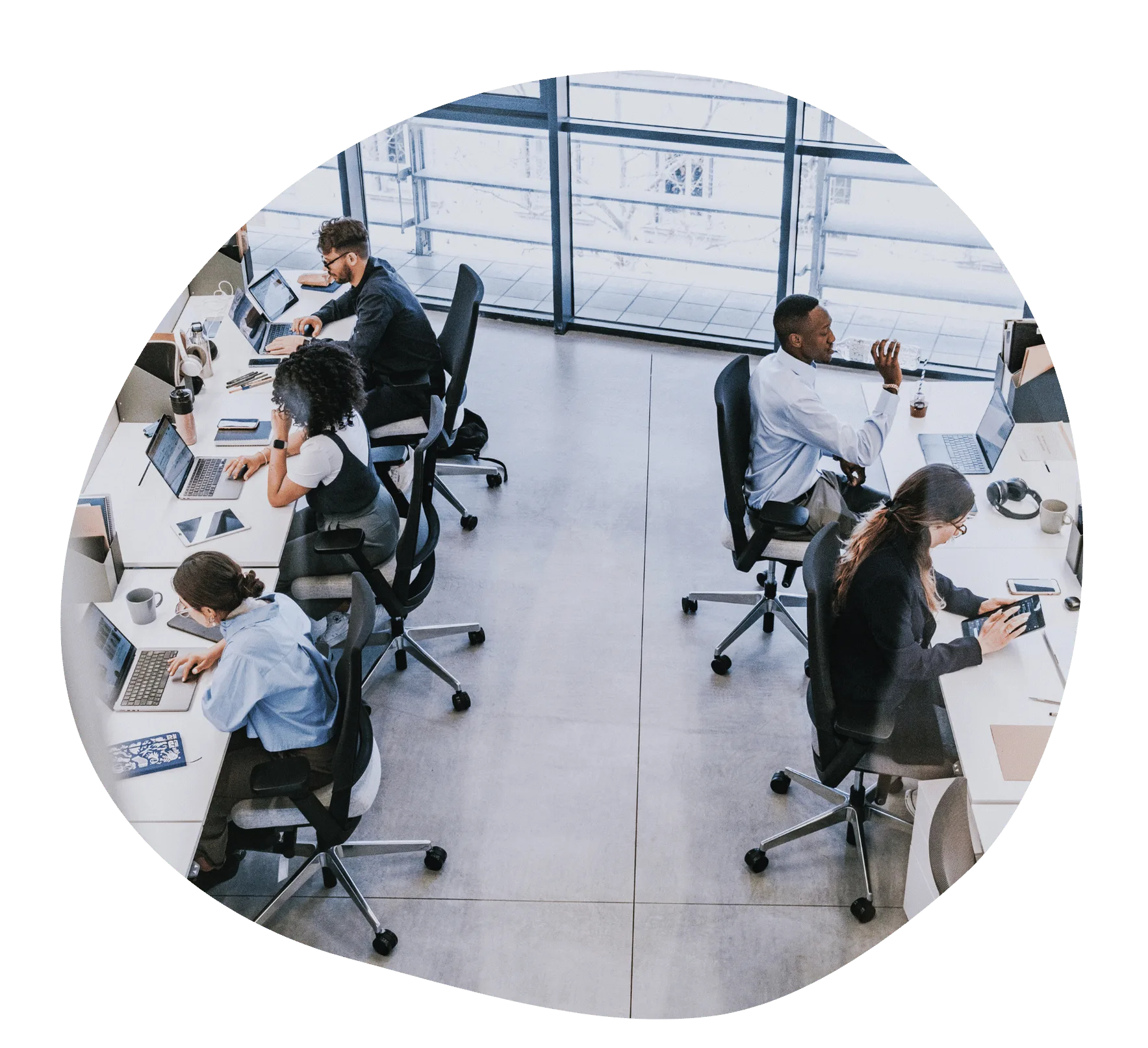 Bureaux lumineux bureaux avec lumière naturelle