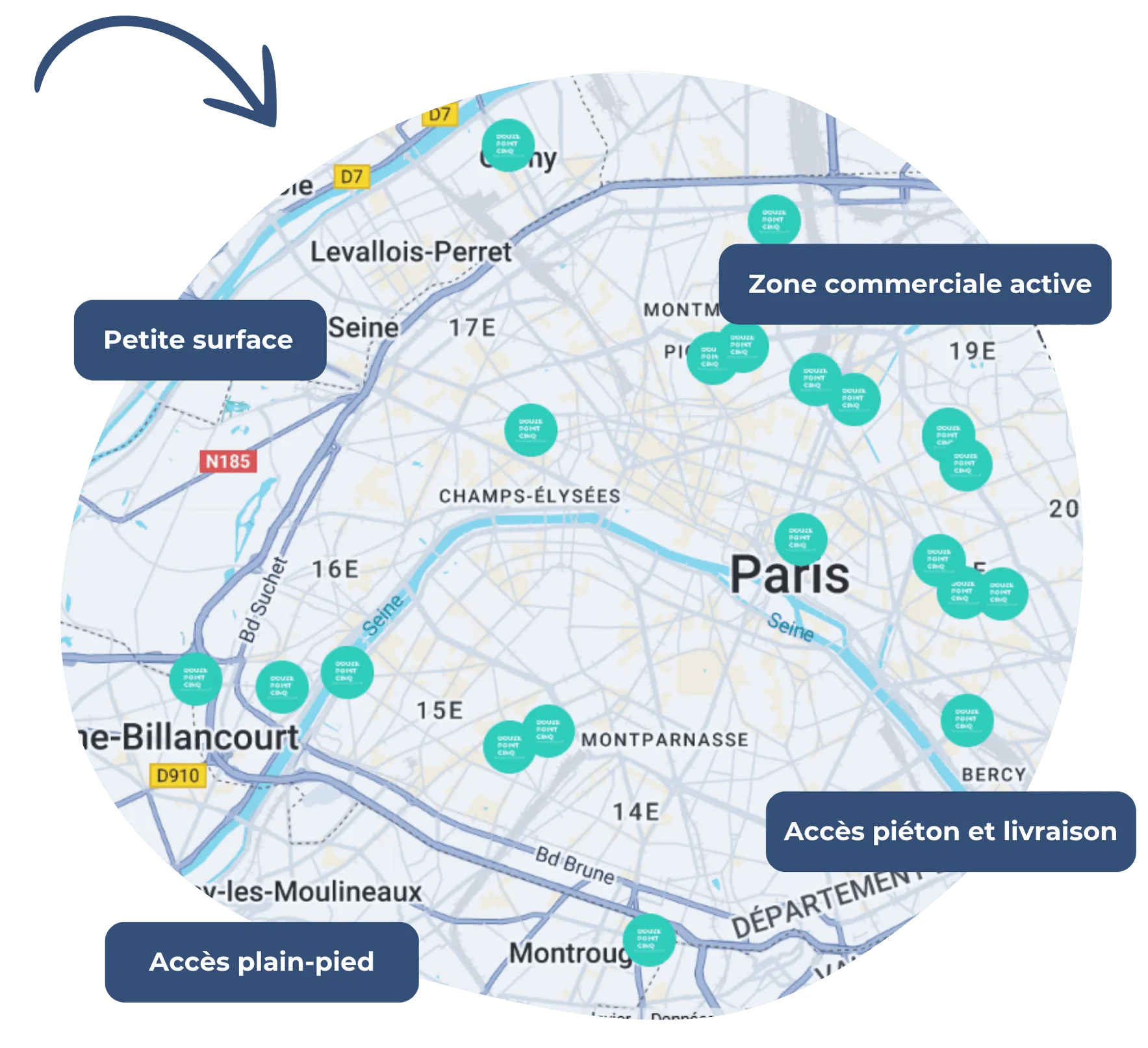 Petit local commercial Paris carte des petits locaux commerciaux à louer à paris